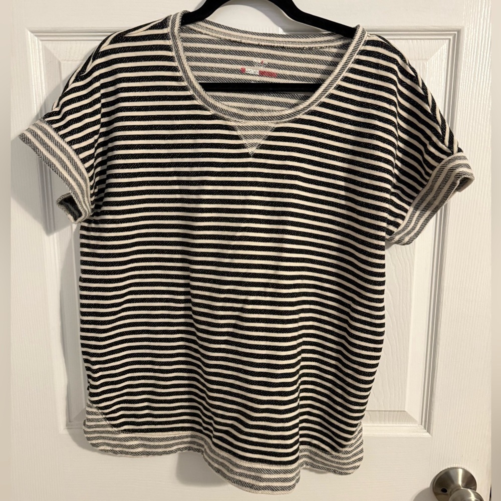 Style & Co. Sport Essential Striped Sweatshirt